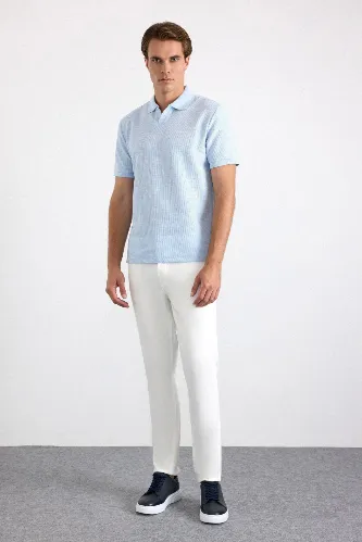Resim Süvari Polo Yaka V Patlı T-shirt Sts1014000005