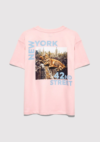 Resim Mavi Kız Çocuk T-shirt M7610402-71007