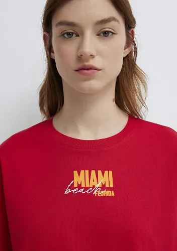 Resim Mavi Kadın T-shirt M1613927-82054