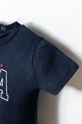 Resim U.S. Polo Assn Bebek Erkek Bebek Şort Takım USB2873