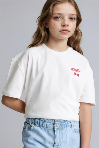 Resim Defacto Kız Çocuk T-shirt H5035A8/WT34