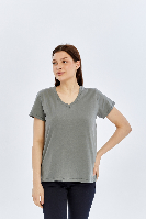 Resim Viole&More Kadın T-Shirt Yk18 V Yaka