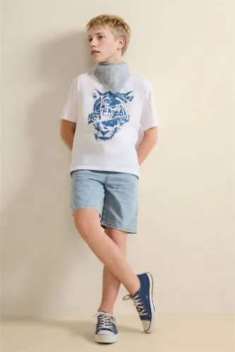 Resim Defacto Erkek Çocuk T-shirt H6359A8/WT34
