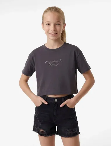 Resim Koton Kız Çocuk T-shirt 6SKG10558AK