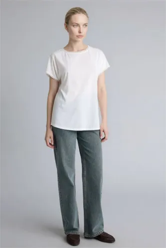 Resim Defacto Kadın T-shirt H1171AX/ER105