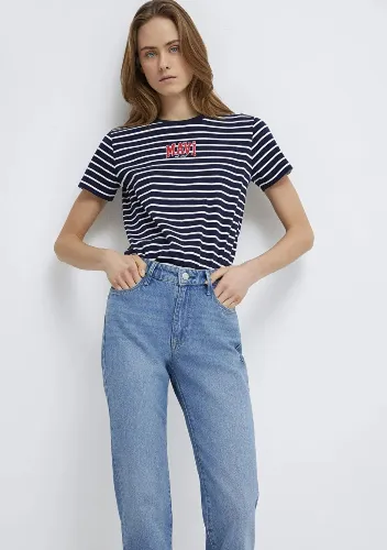 Resim Mavi Kadın T-shirt M1613562-88030