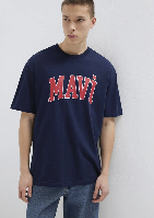 Resim Mavi Logo Tişört Koyu Lacivert Erkek T-Shirt M0611711-84371