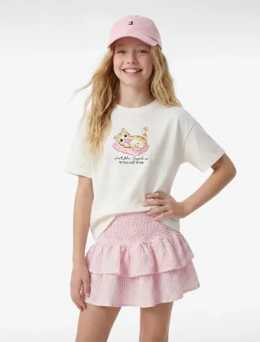 Resim Koton Kız Çocuk T-Shirt 6Skg10585Ak