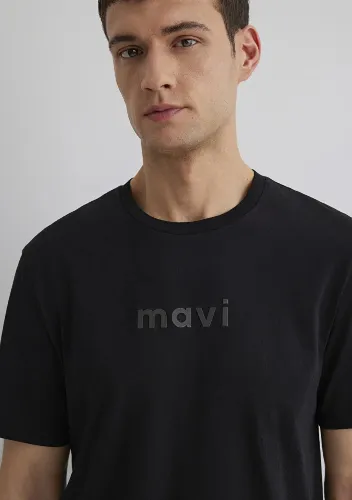 Resim Mavi Regular Erkek  T-shirt M0612732-900
