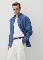 Resim Mavi Erkek Uzun Kol Gömlek M0211914-18790