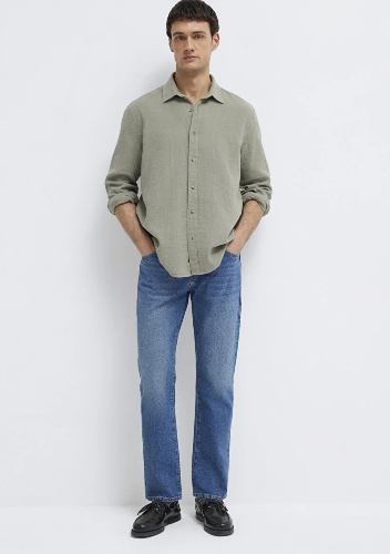 Resim Mavi Erkek Uzun Kol Gömlek M0211518-71484