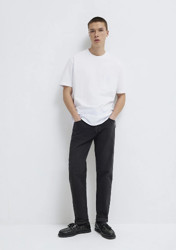 Resim Mavi Cepli Erkek T-Shirt M066248-620