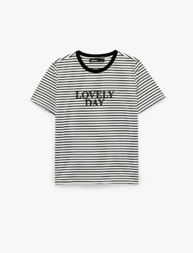 Resim Koton Kadın T-shirt 6SAK50164EK