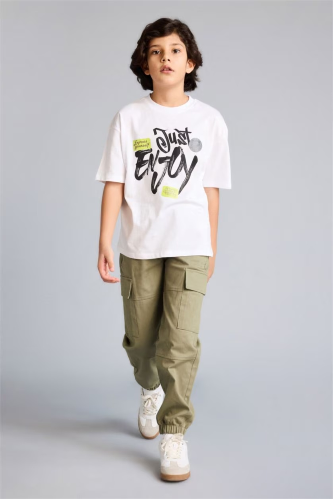 Resim Defacto Erkek Çocuk T-shirt G9728A8/WT34