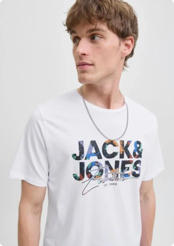 Resim Jack & Jones Jjgeplas Tee Ss Crew Neck Ln Erkek T-shirt 12278523