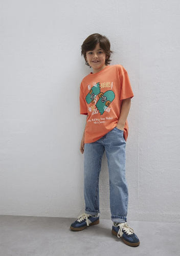 Resim Mavi Erkek Çocuk Tişört M6610448-71268