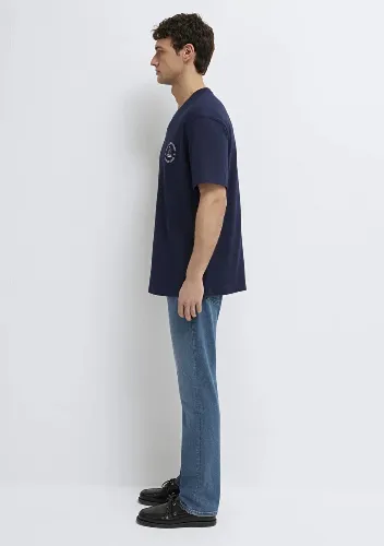 Resim Mavi Erkek T-shirt M0613282-82318