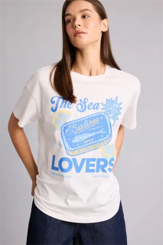 Resim Defacto Kadın T-shirt I0113AX/WT32