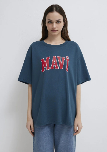 Resim Mavi Kadın T-shirt M1600843-70771