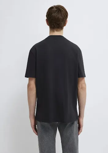 Resim Mavi Baskılı Erkek T-Shirt M0612216-900