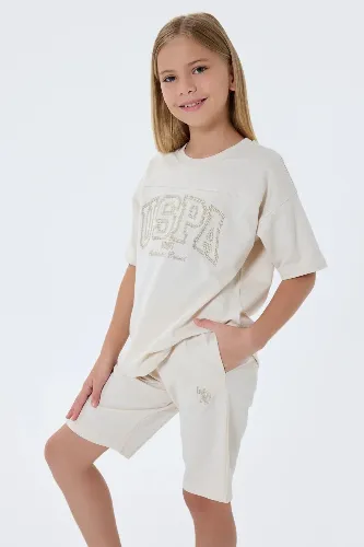 Resim U.S. Polo Assn Kids Kız Çocuk Şort Takım Us2527-4