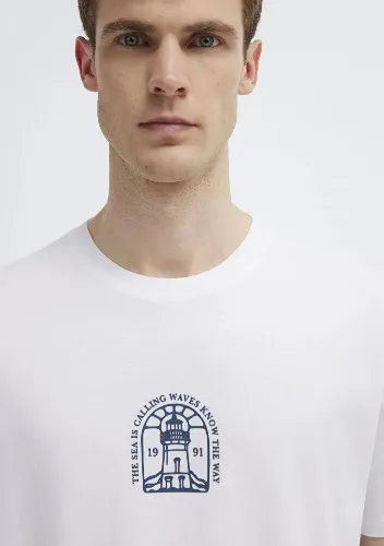 Resim Mavi Erkek T-shirt M0613283-620