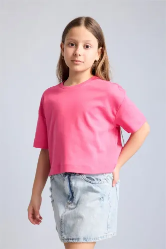 Resim Defacto Kız Çocuk T-shirt H7237A8/PN201