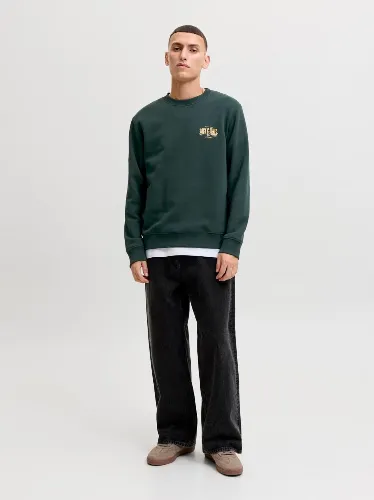 Resim Jack & Jones Jjaero Sweat Crew Neck Erkek Sweat 12298492