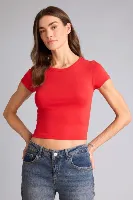 Resim E0288AX/RD79 Defakto Kadın T-shirt