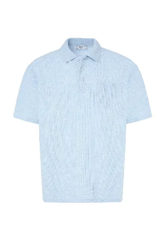 Resim Süvari Büyük Beden Polo Yaka Waffle  Erkek T-Shirt Sts1014000004