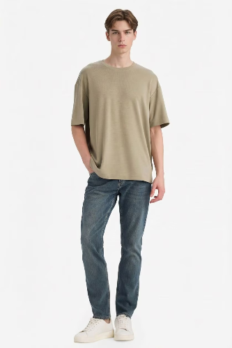 Resim Defacto Erkek T-shirt F9561AX/KH404