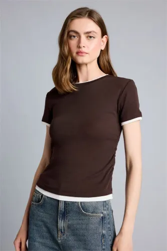 Resim Defacto Kadın T-shirt F3504AX/BN267
