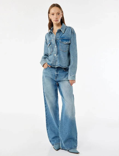 Resim Koton Kadın Jean Ceket 6Wal50005Md
