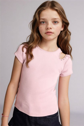 Resim Defacto Kız Çocuk T-shirt H0066A8/PN427