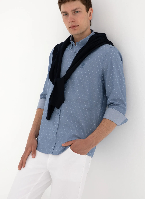 Resim U.S. Polo Assn. Bord Erkek Dokuma Gömlek 2108872