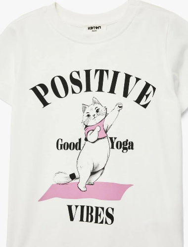 Resim Koton Kız Çocuk T-shirt 6SKG10109AK