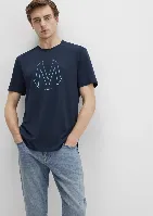 Resim Mavi Baskılı Erkek T-Shirt M0610635-70490