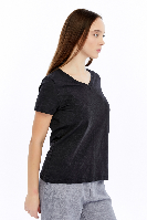 Resim Viole&More 1002 Flamlı  V Yaka Kadın T-shirt