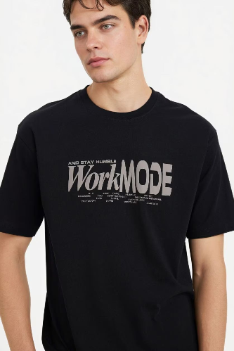 Resim Defacto Erkek T-shirt F8127AX/BK81