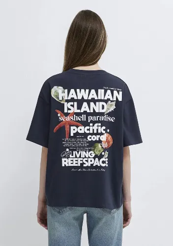 Resim Mavi Kadın T-shirt M1613921-70087