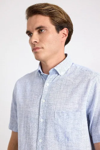 Resim Süvari Cotton Regular Kısa Kol Erkek Gömlek Sgm2017700002