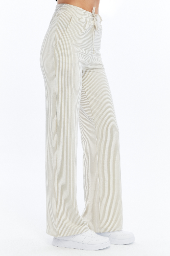 Resim Viole&More Kadın Kanvas Pantolon 2497 Çizgili