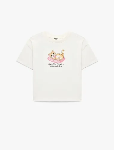 Resim Koton Kız Çocuk T-Shirt 6Skg10585Ak