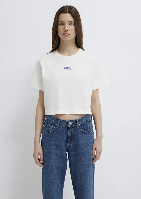 Resim Mavi Baskılı Kadın T-shirt M1614091-70057