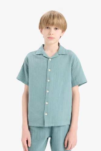 Resim Defacto Erkek Çocuk Kısa kol Gömlek W3239A6/GN382