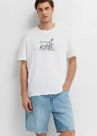 Resim Mavi Erkek T-shirt M0613350-620