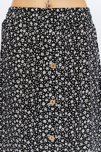 Resim Viole&More Kadın Etek Uzun Önden Düğmeli