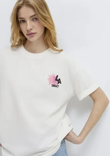 Resim Mavi Kadın T-shirt M1613924-70057