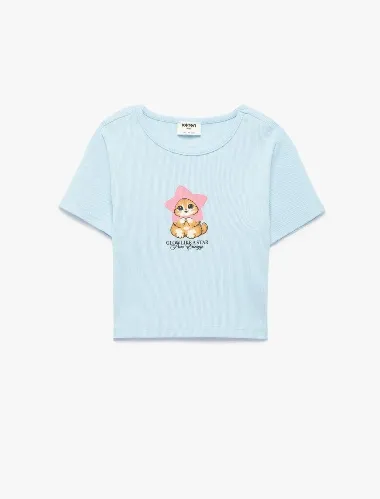 Resim Koton Kız Çocuk T-shirt 6SKG10492AK