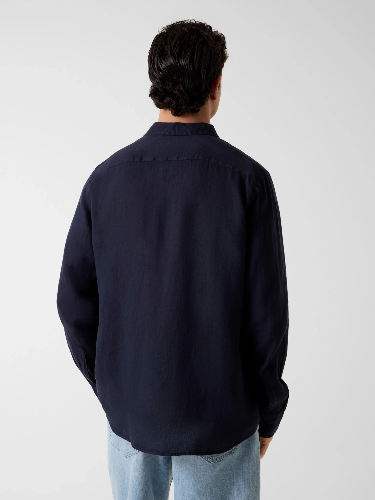 Resim Guess  Erkek  Gömlek M6GH59W1827-F73J Eco Napa Lınen Solıd Ls Shırt